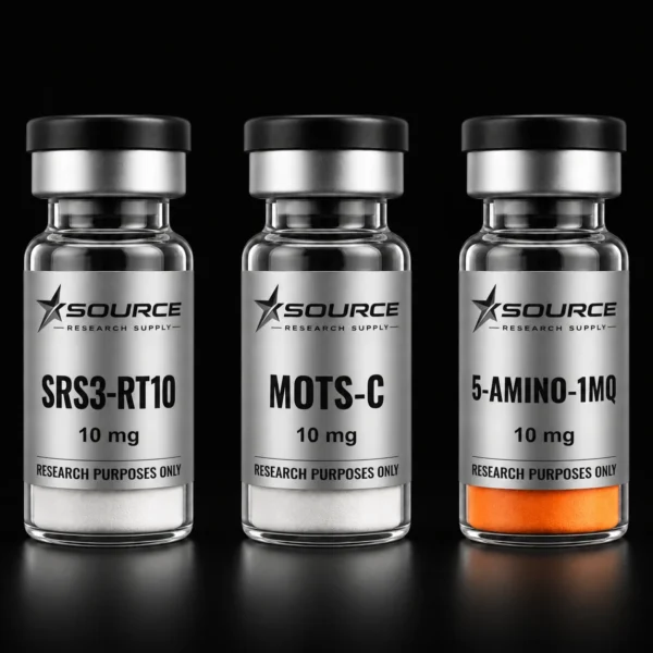 METABOLIC Research Starter Kit with SRS3-RT10, MOTS-C and 5-Amino-1MQ catalog vials