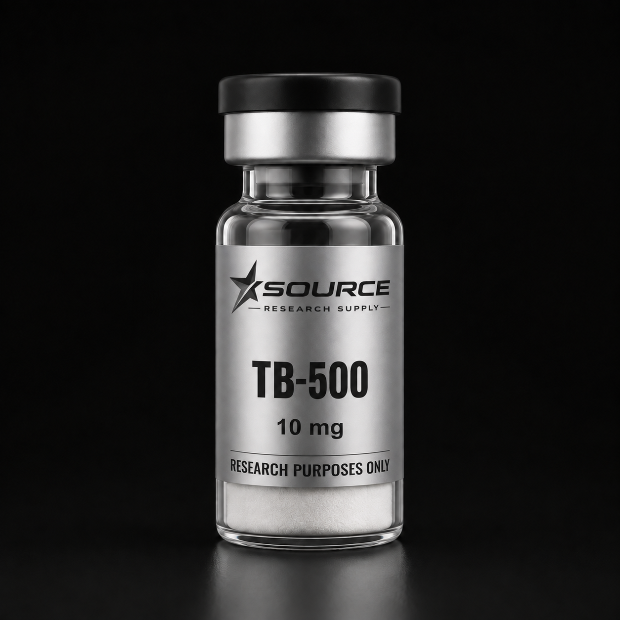 Source Research Supply TB-500 10mg vial with white contents